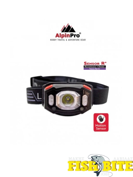 Alpinpro Φακός κεφαλής αδιάβροχος Sensor R+ C-10RD-UV