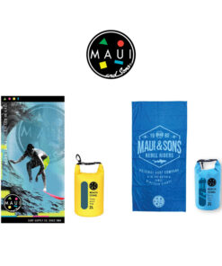 Πετσέτα Θαλάσσης Maui & Sons Microfiber 90x180cm σε Αδιάβροχη Θήκη