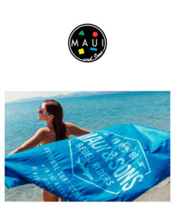 Πετσέτα Θαλάσσης Maui & Sons Microfiber 90x180cm σε Αδιάβροχη Θήκη